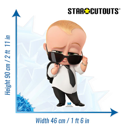 SC4035 Boss Baby Sun Glasses Cardboard Cut Out Height 90cm - Star Cutouts
