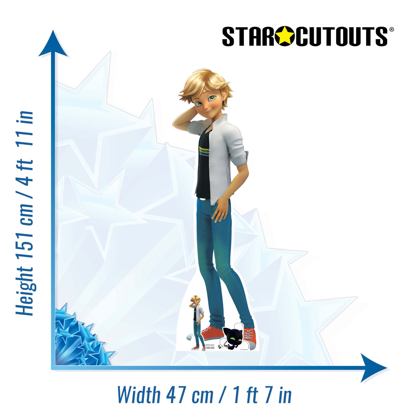 SC4045 Adrien Agreste - Miraculous: Tales of Ladybug & Cat Noir Cardboard Cut Out Height 151cm