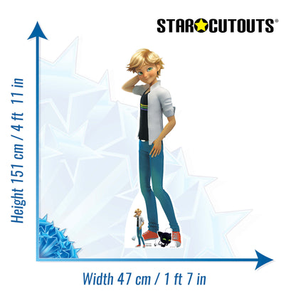 SC4045 Adrien Agreste - Miraculous: Tales of Ladybug & Cat Noir Cardboard Cut Out Height 151cm