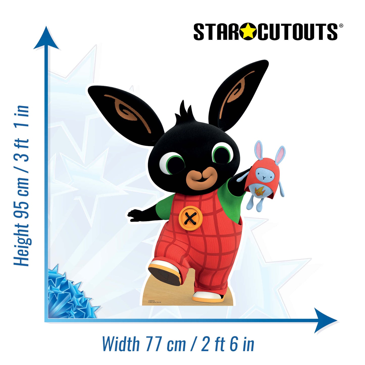 SC4046 Bing Bunny Rabbit Cardboard Cut Out Height 95cm - Star Cutouts