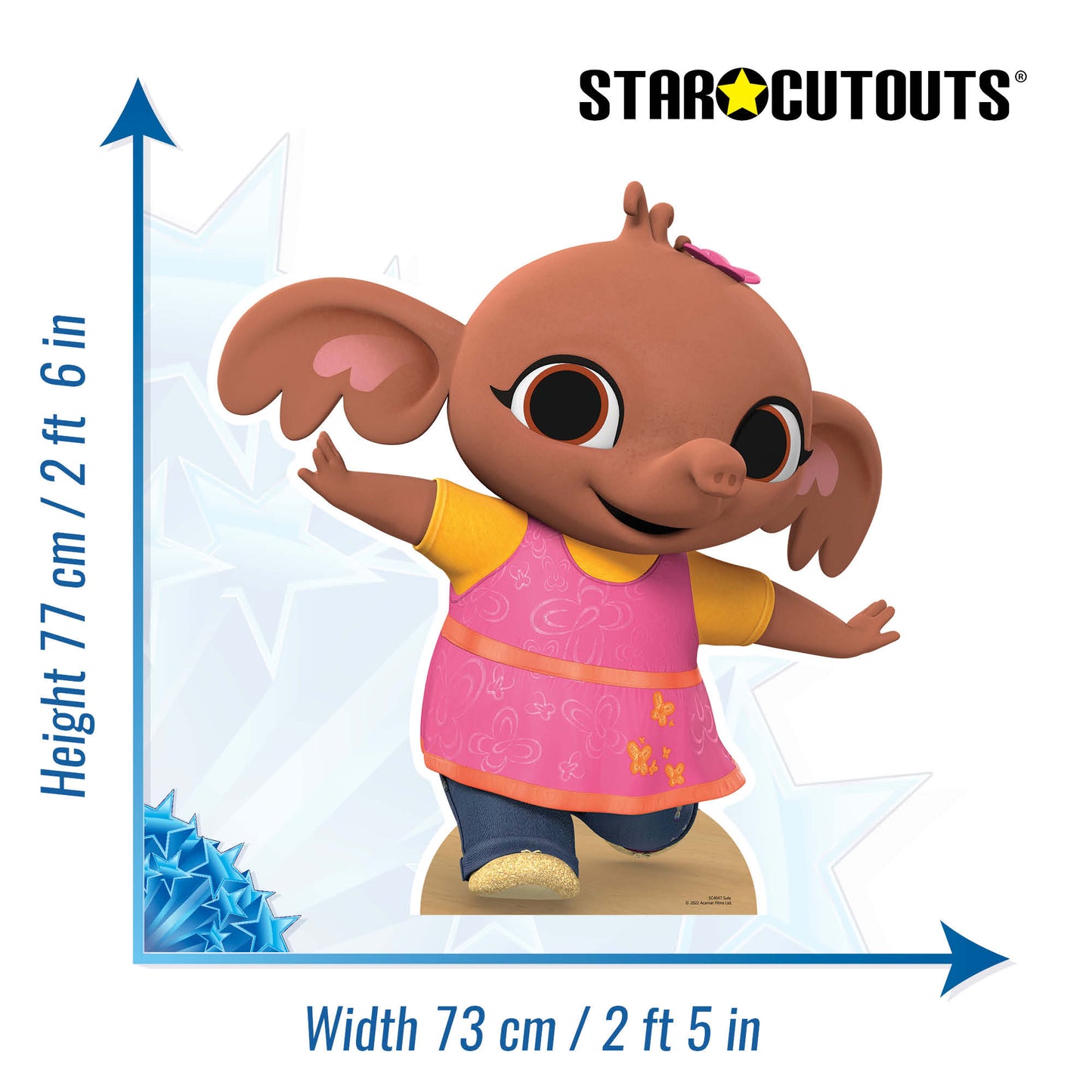 SC4047 Sula Baby Elephant Cardboard Cut Out Height 77cm - Star Cutouts