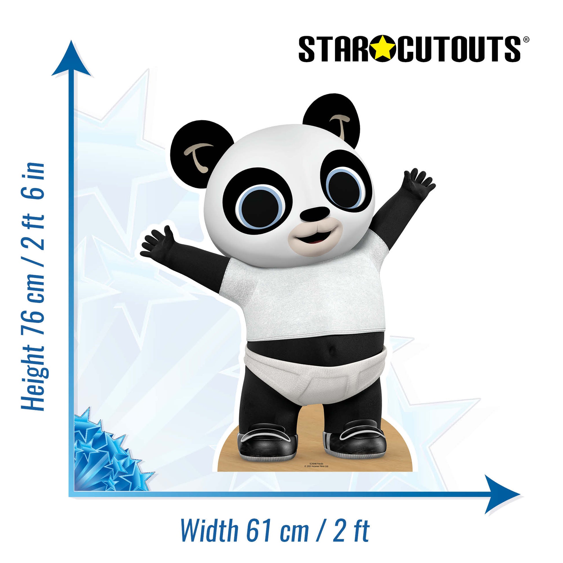 SC4048 Pando Baby Panda Cardboard Cut Out Height 76cm - Star Cutouts