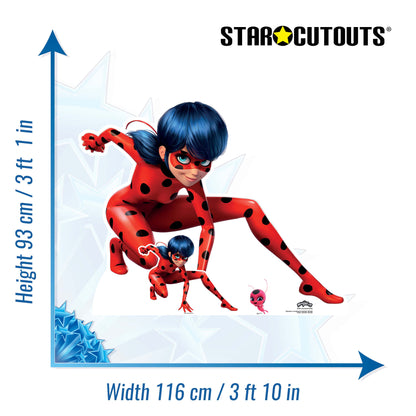 SC4051 Lady Bug (Crouching) - Miraculous: Tales of Ladybug & Cat Noir Cardboard Cut Out Height 93cm