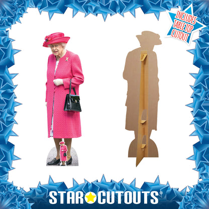 SC4053 Queen Elizabeth II Jubilee Pink Coat Cardboard Cut Out Height 163cm