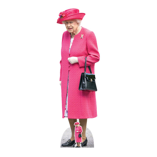 SC4053 Queen Elizabeth II Jubilee Pink Coat Cardboard Cut Out Height 163cm