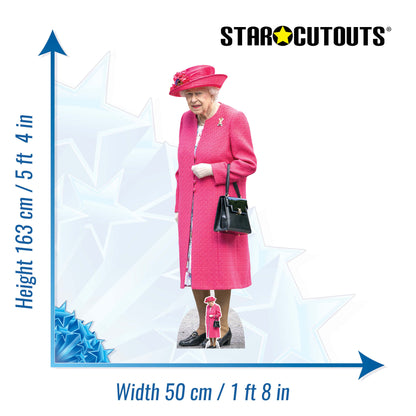 SC4053 Queen Elizabeth II Jubilee Pink Coat Cardboard Cut Out Height 163cm