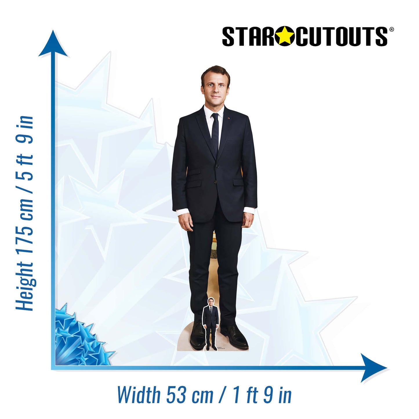 SC4076 Emmanuel Macron French President Cardboard Cut Out Height 175cm