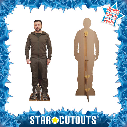 SC4078 Volodymyr Zelenskyy President Ukraine Cardboard Cut Out Height 171cm