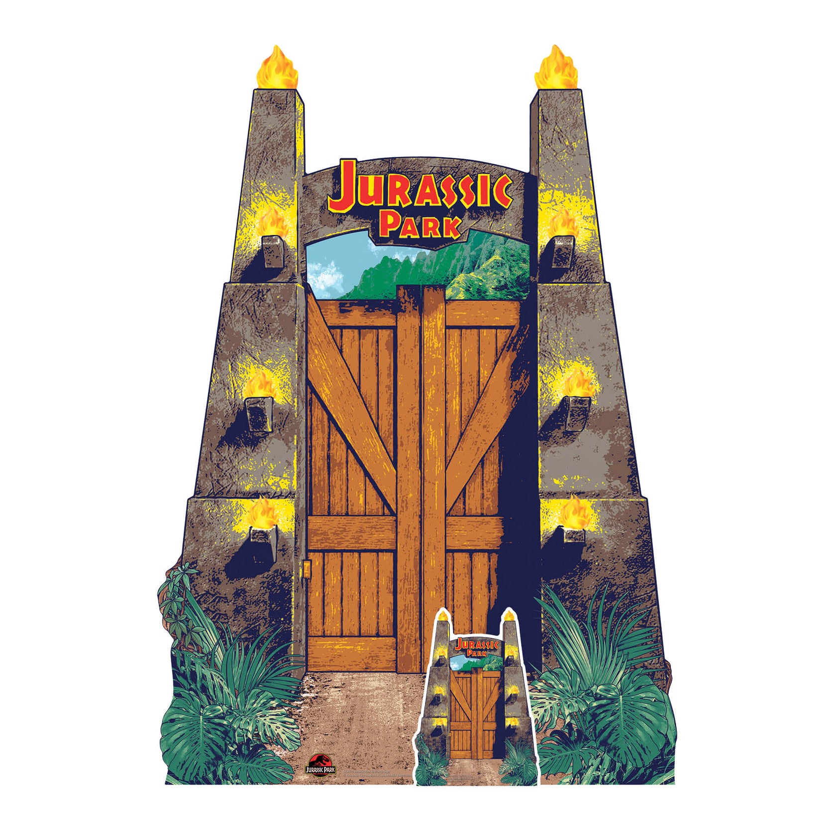 SC4079 Jurassic Park Entrance Sign Cardboard Cut Out Height 131cm ...