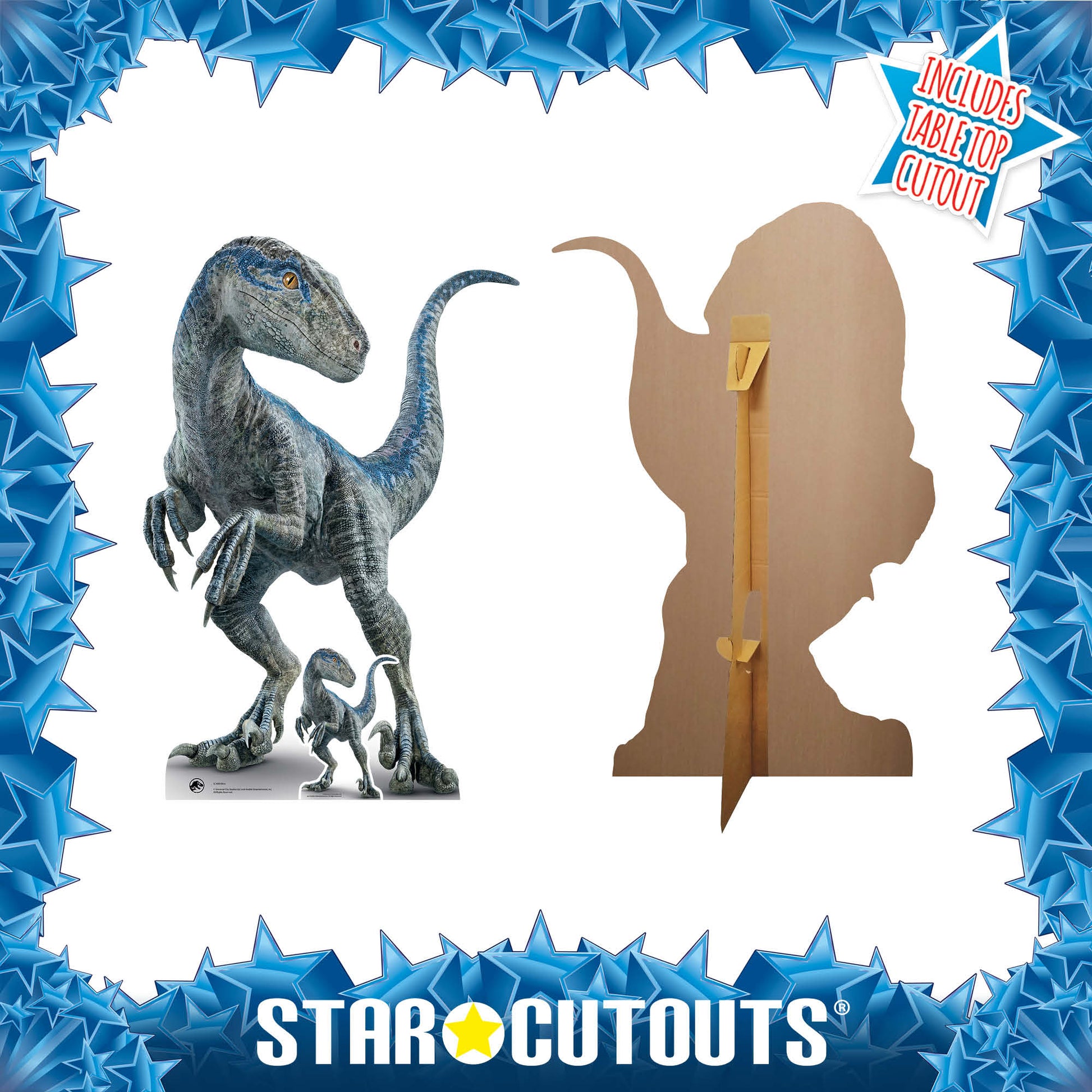 SC4080 Mother Blue - Raptor Jurassic World Dominion Cardboard Cut Out ...