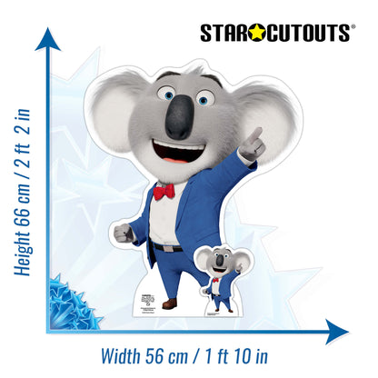 SC4081 Buster Koala Sing 2 Cardboard Cut Out Height 66cm