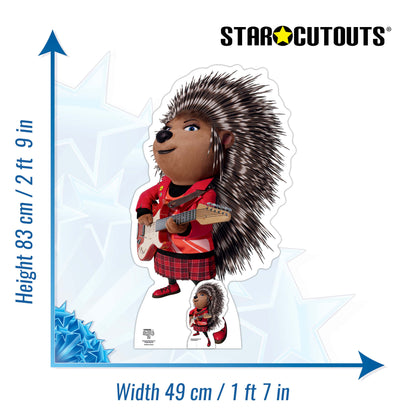 SC4083 Ash Porcupine Sing 2 Cardboard Cut Out Height 83cm