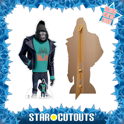 SC4085 Johnny Mountain Gorilla Sing 2 Cardboard Cut Out Height 157cm