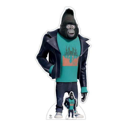 SC4085 Johnny Mountain Gorilla Sing 2 Cardboard Cut Out Height 157cm