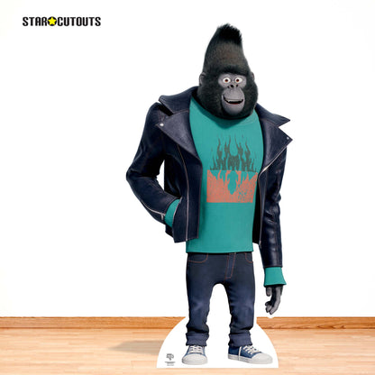 SC4085 Johnny Mountain Gorilla Sing 2 Cardboard Cut Out Height 157cm