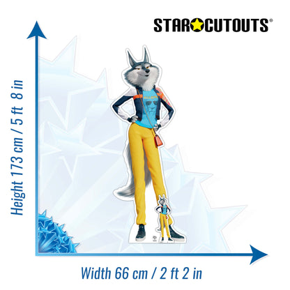 SC4086 Porsha Wolf Sing 2 Cardboard Cut Out Height 173cm