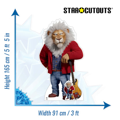 SC4087 Clay CallowayLion Sing 2 Cardboard Cut Out Height 165cm