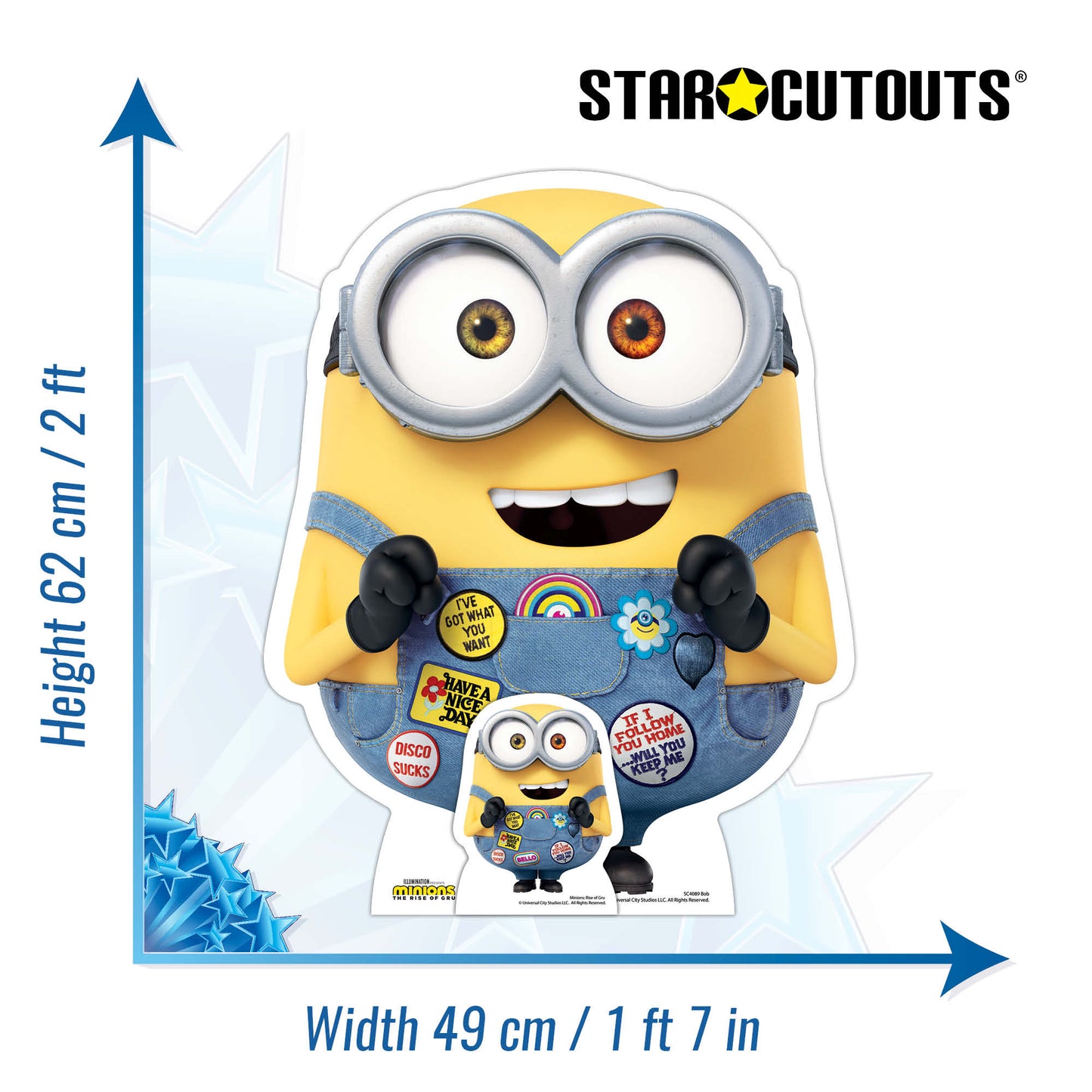 SC4089 Little Brother Bob Minions 2 Cardboard Cut Out Height 62cm