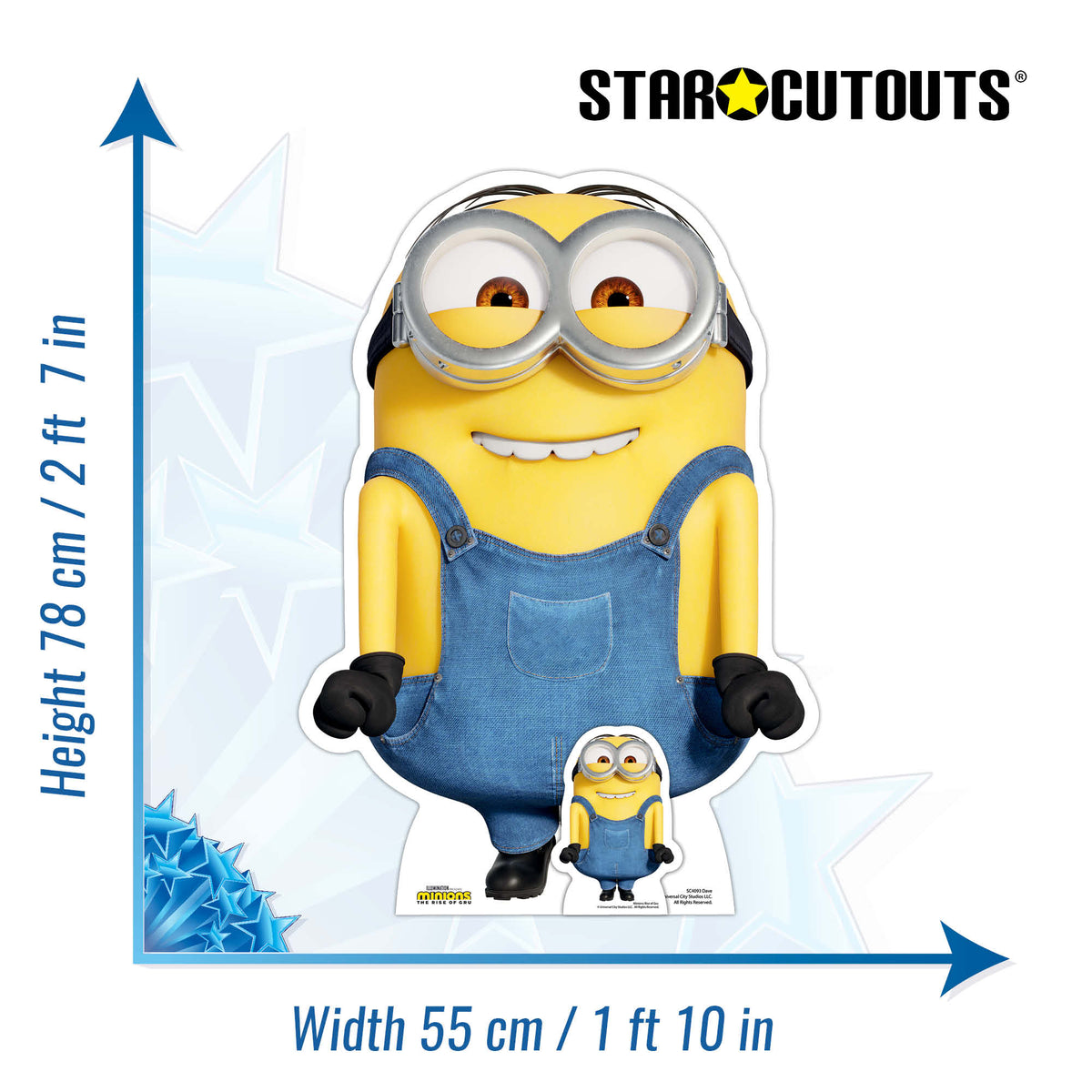 STAR CUTOUTS Despicable Me Dave Minion Découpe en Carton grandeur STAR CUTOUTS Despicable Me Dave Minion Découpe en Carton grandeur