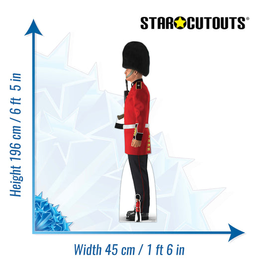 SC4111 Illustrated Palace Guard Facing Left Cardboard Cut Out Height 196cm