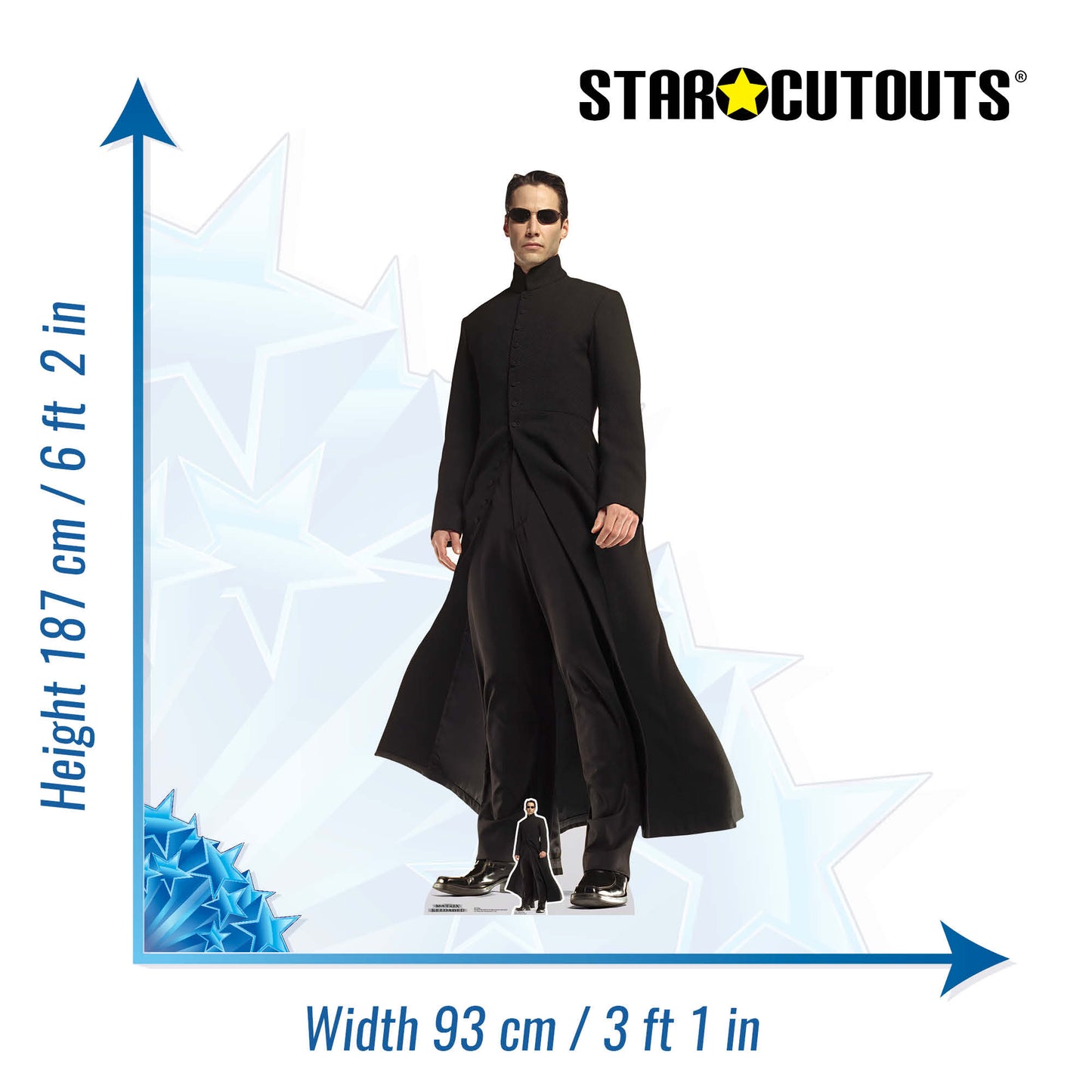 SC4114 Neo Matrix Keanu Reeves Cardboard Cut Out Height 187cm