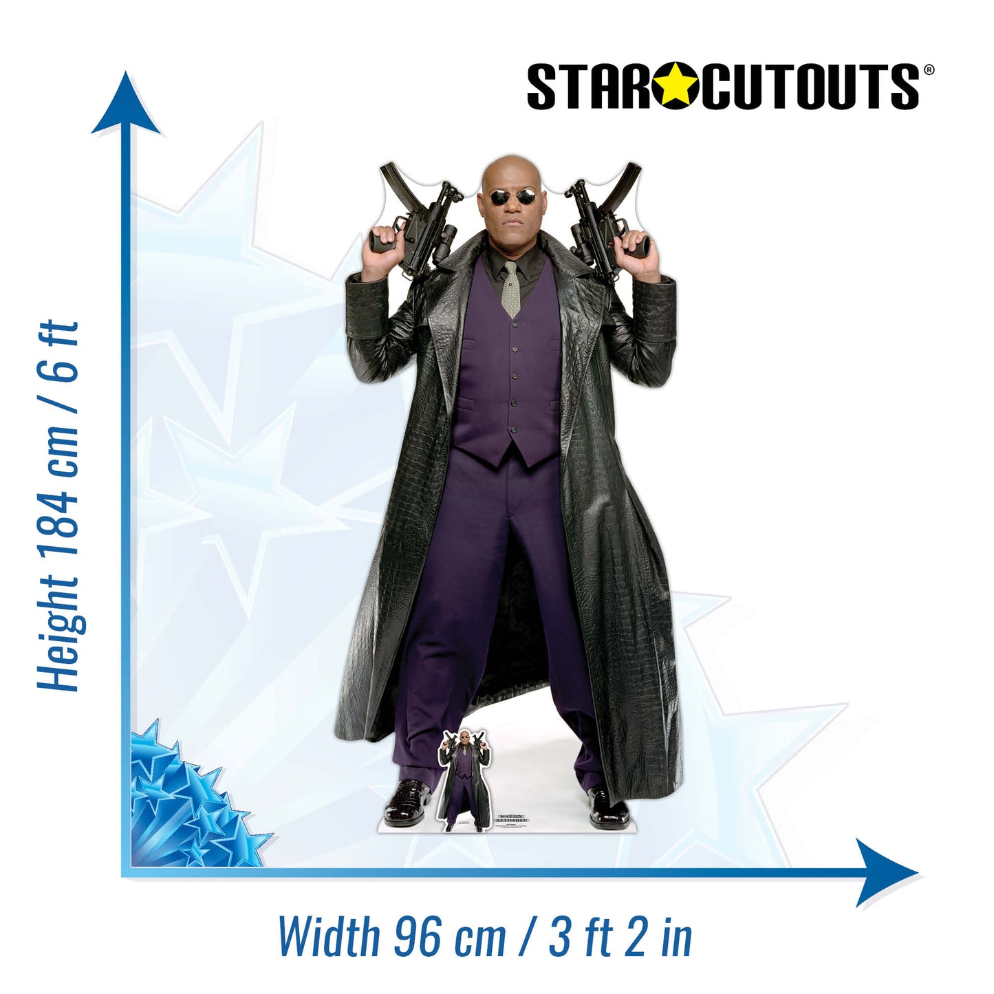 SC4115 Morpheus Matrix Laurence Fishburne Cardboard Cut Out Height 184cm