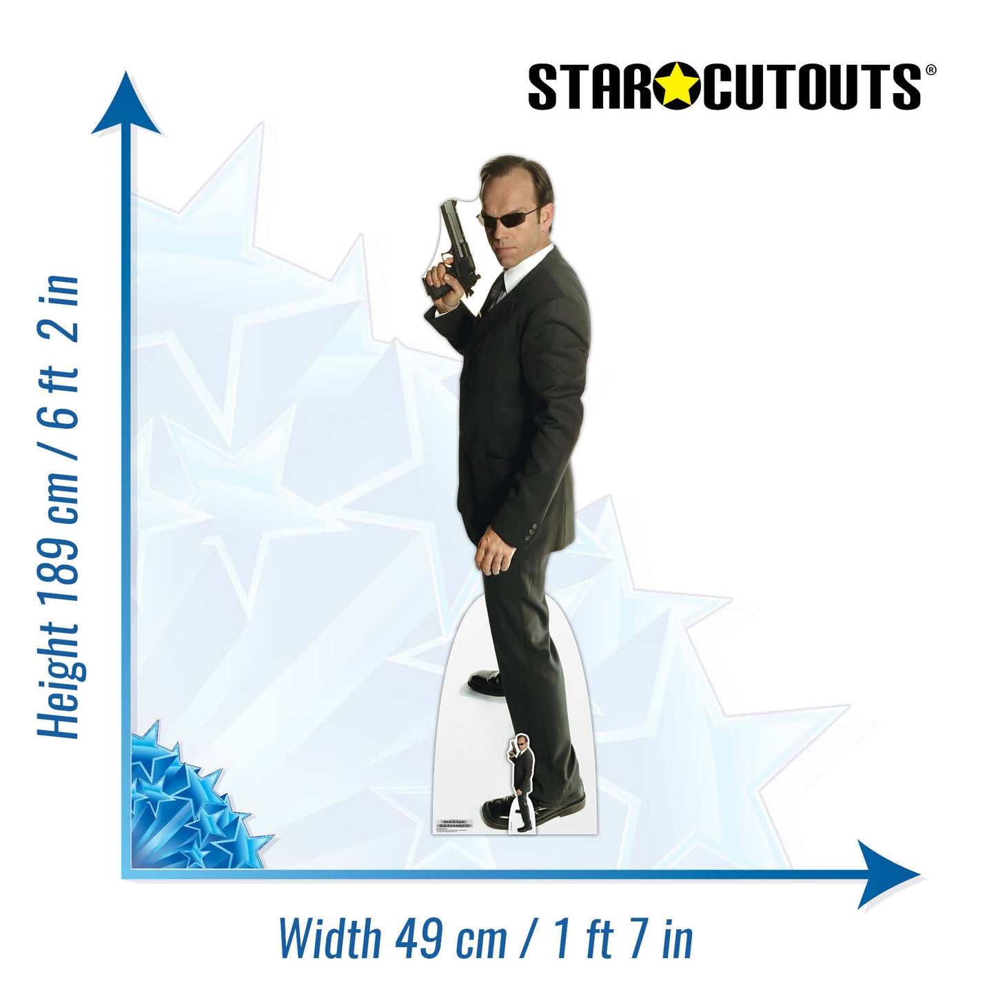 SC4116 Agent Smith Matrix Hugo Weaving Cardboard Cut Out Height 189cm