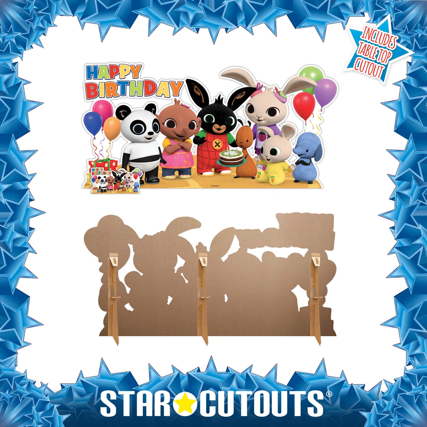 SC4117 Bing Birthday Party Cardboard Cut Out Height 91cm - Star Cutouts
