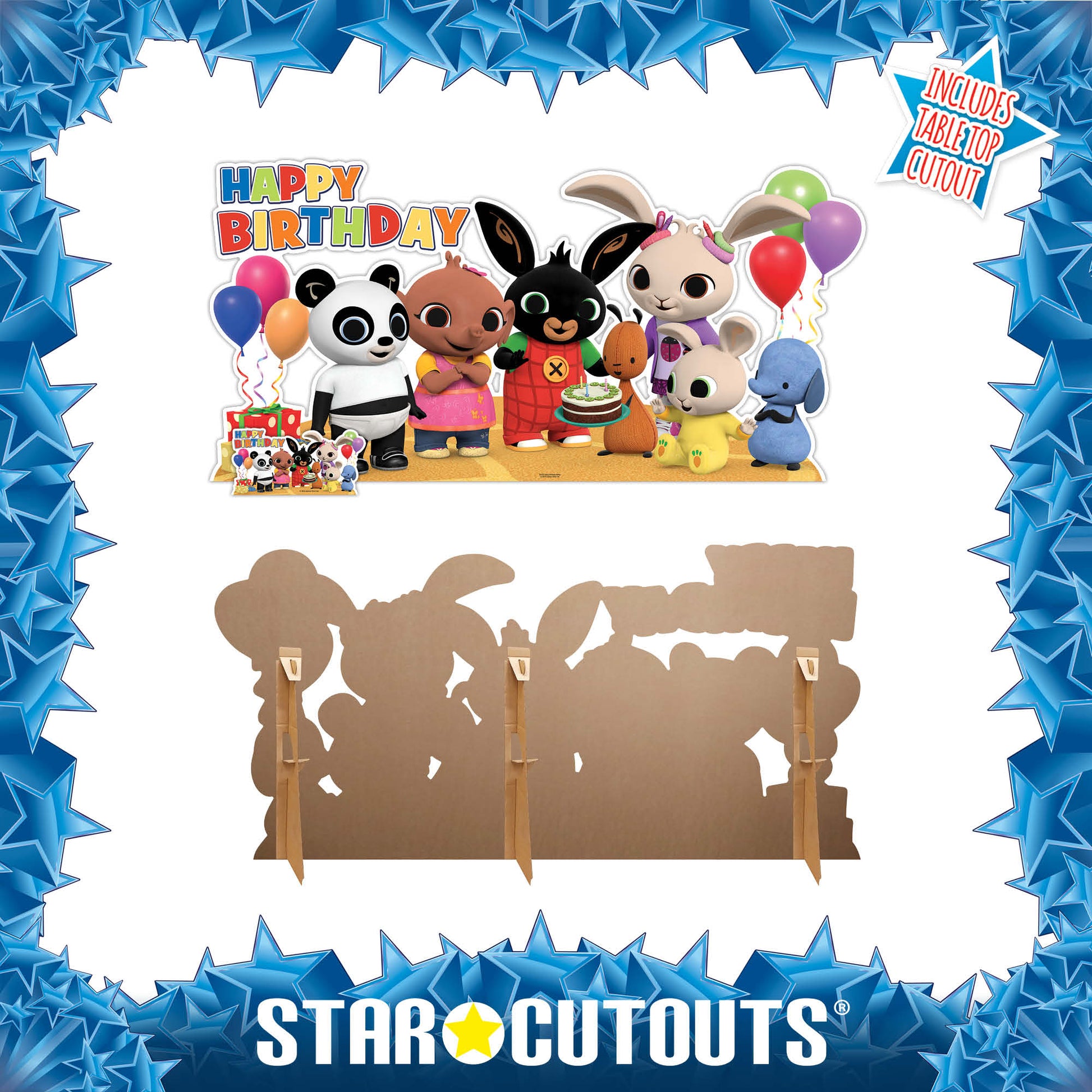 SC4117 Bing Birthday Party Cardboard Cut Out Height 91cm - Star Cutouts
