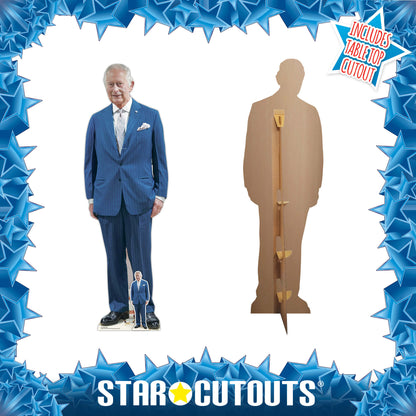 SC4118 King Charles Blue Suit Cardboard Cut Out Height 179cm