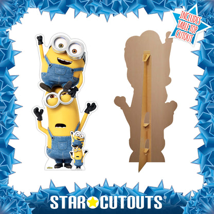 SC4122 Kevin and Bob Minions Large Cut Out Cardboard Cut Out Height 147cm - Star Cutouts