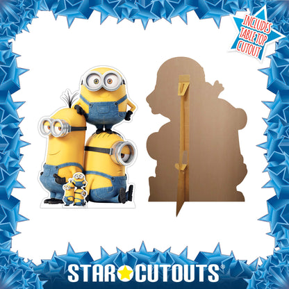 SC4123 Group Minions Kevin Bob and Stuart Cardboard Cut Out Height 131cm - Star Cutouts