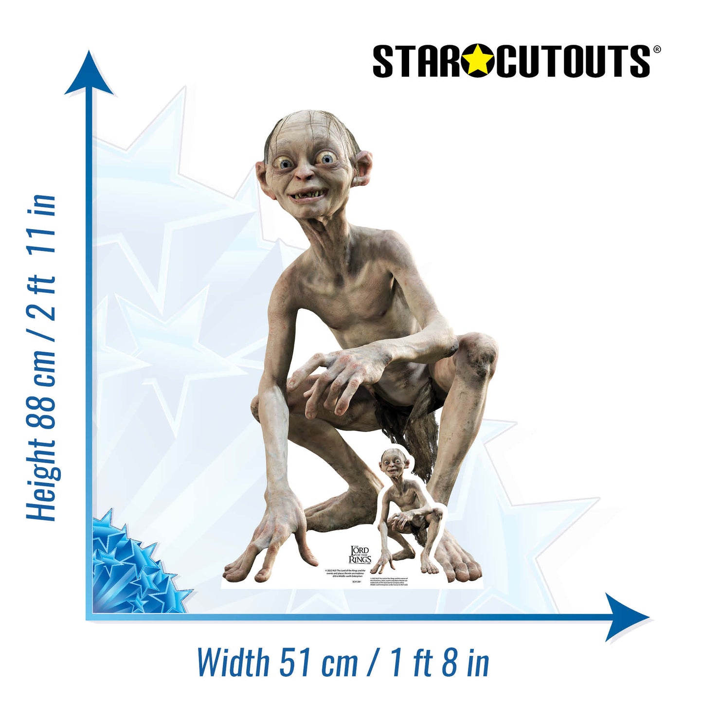 SC4128 Gollum The Lord of the Rings Cardboard Cut Out Height 88cm