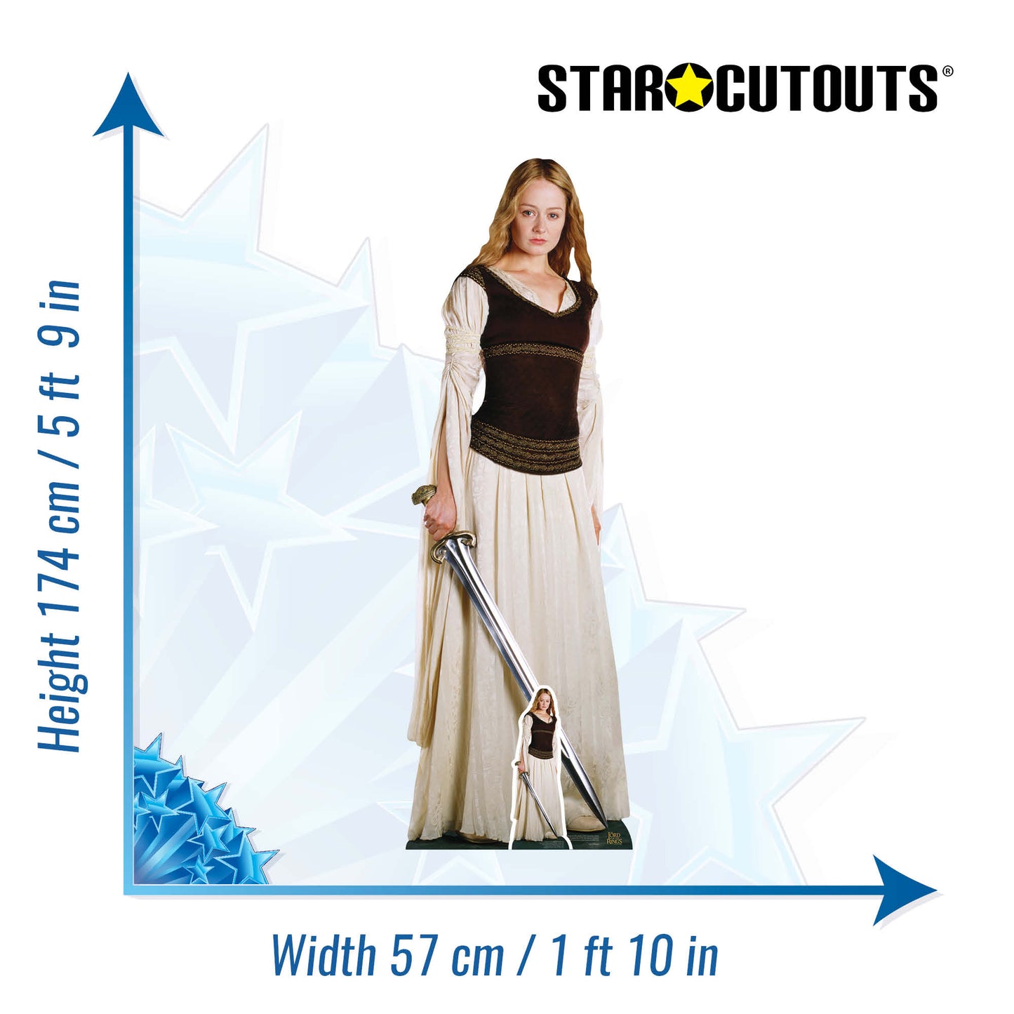 SC4139 Eowyn The Lord of the Rings Cardboard Cut Out Height 174cm