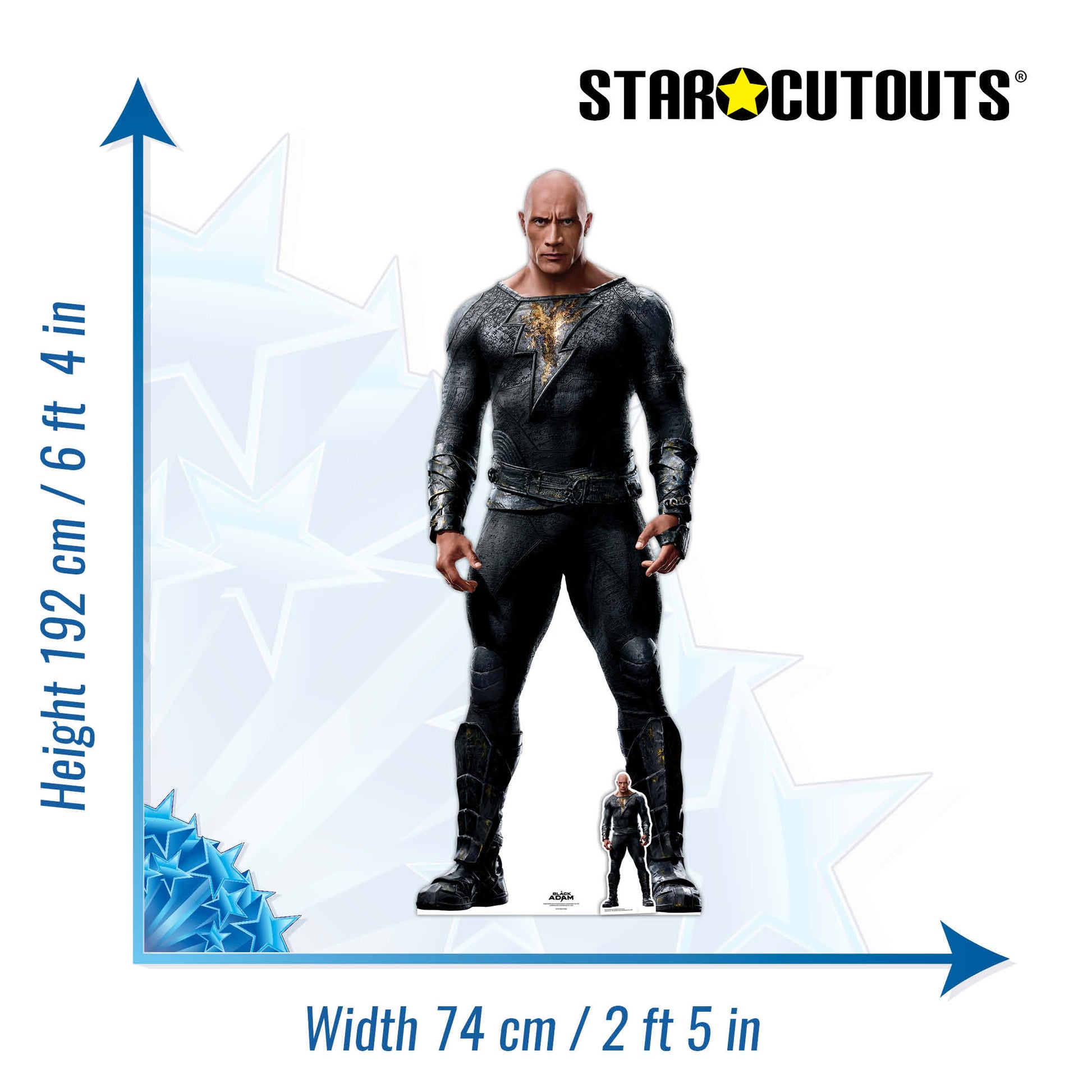 SC4143 Black Adam Dwayne Johnson Cardboard Cut Out Height 192cm - Star Cutouts