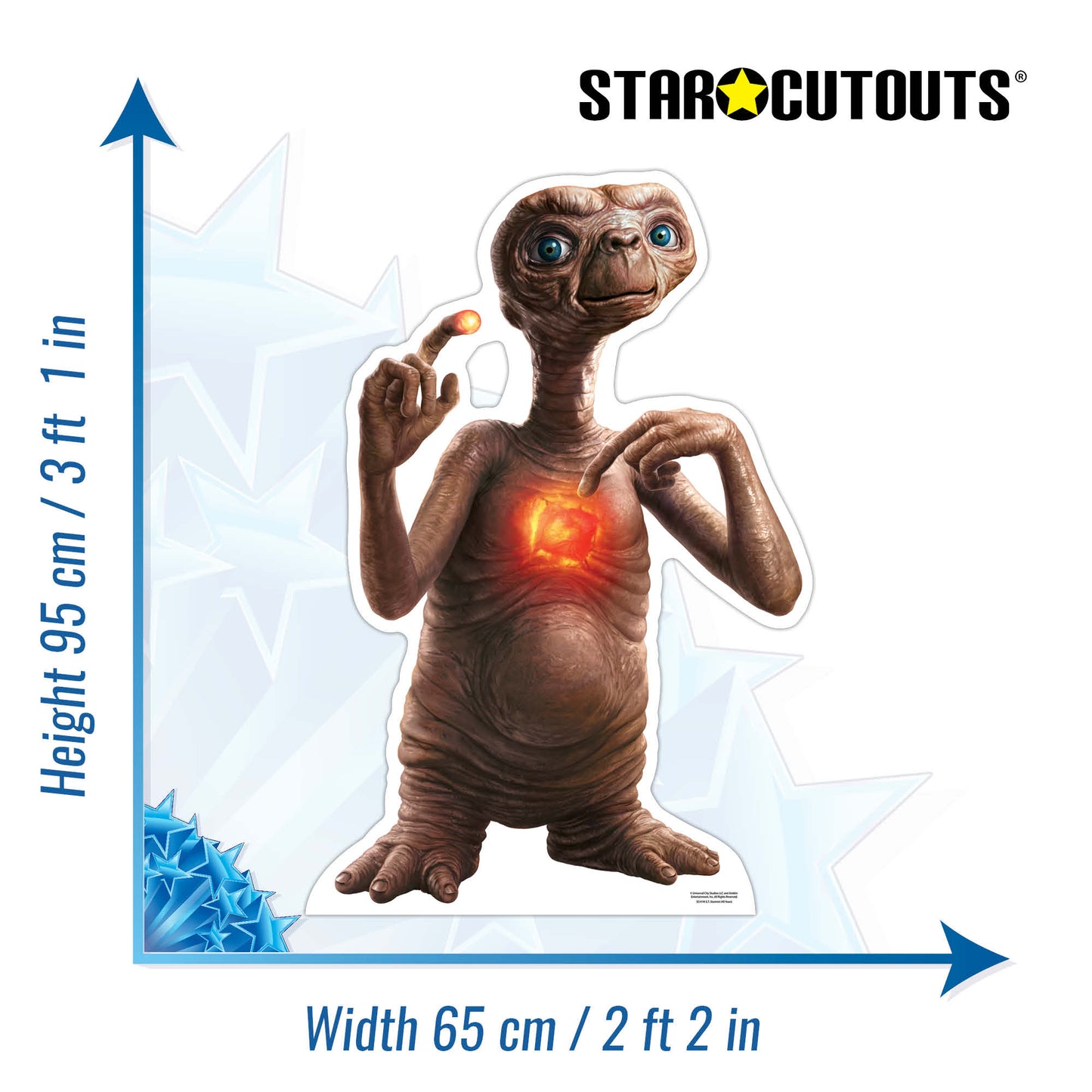 SC4144 E.T 40 Year Anniversary Edition Star Mini Cardboard Cut Out Height 95cm