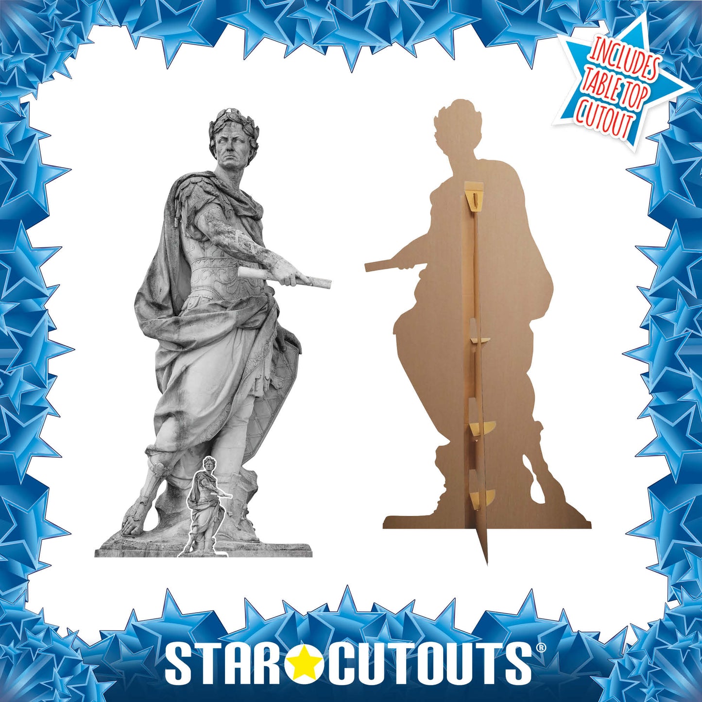 SC4147 Julius Caesar Roman Statue Cardboard Cut Out Height 177cm