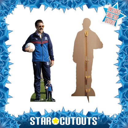SC4149 Ted Lasso Jason Sudeikis with Football Cardboard Cut Out Height 184cm