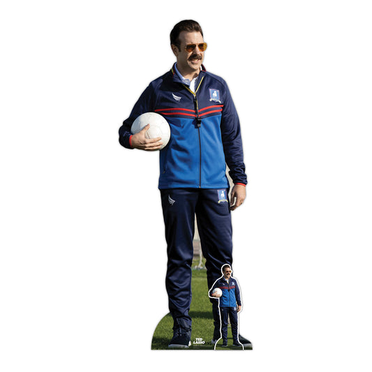 SC4149 Ted Lasso Jason Sudeikis with Football Cardboard Cut Out Height 184cm