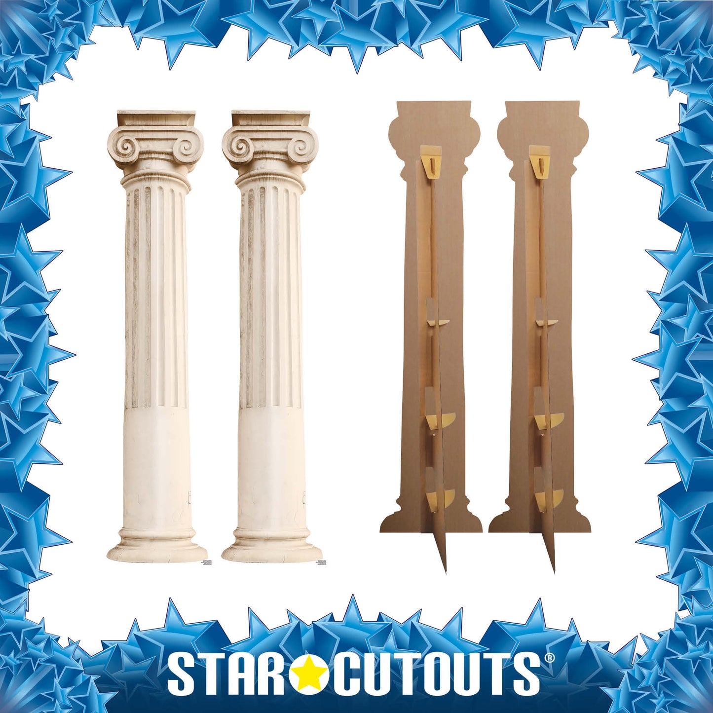 SC4150 Two Roman Pillars Cardboard Cut Out Height 195cm