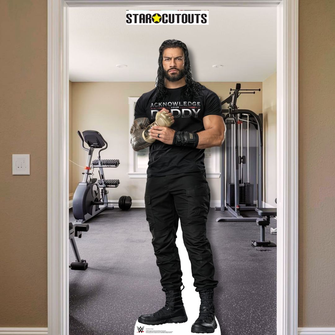 SC4159 Roman Reigns Black Outfit WWE Cardboard Cut Out Height 192cm