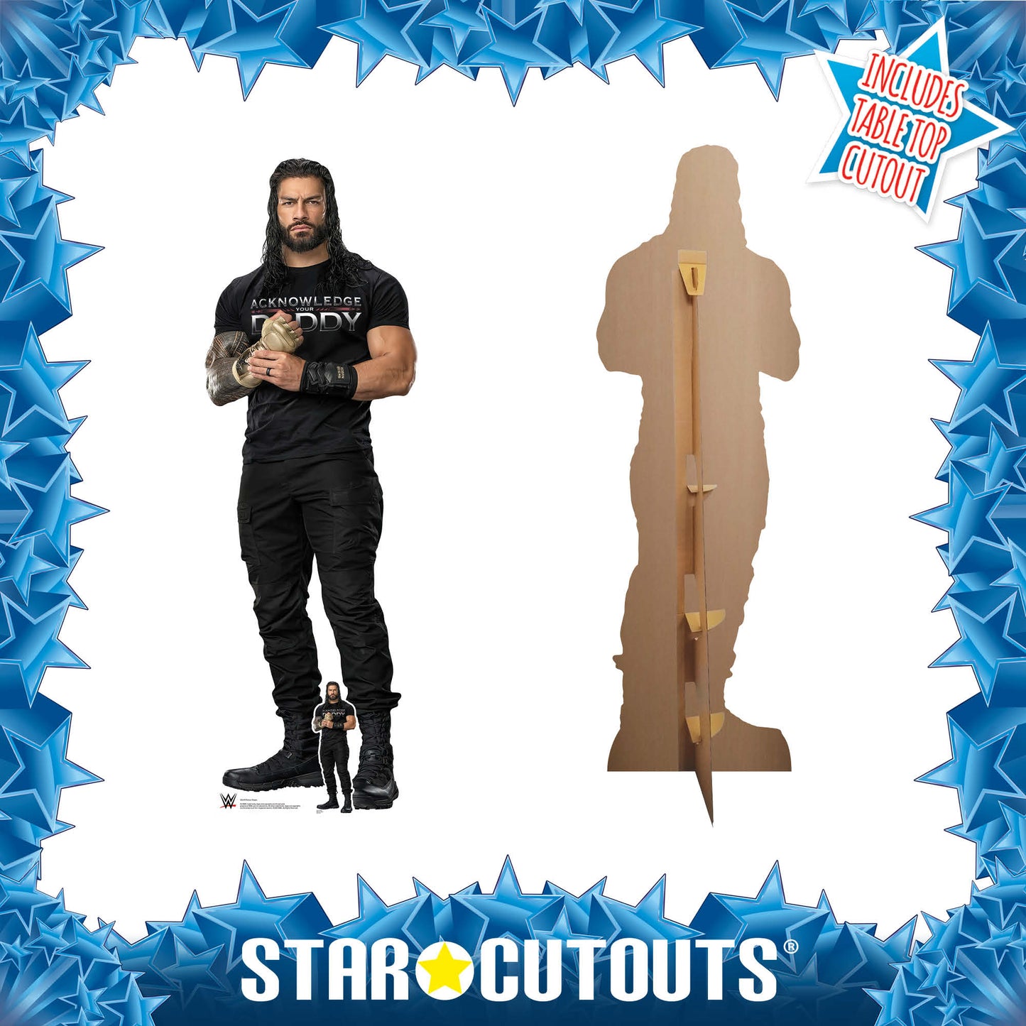 SC4159 Roman Reigns Black Outfit WWE Cardboard Cut Out Height 192cm