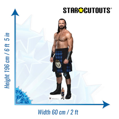SC4162 Drew McIntyre Shorts Cardboard Cut Out Height 196cm