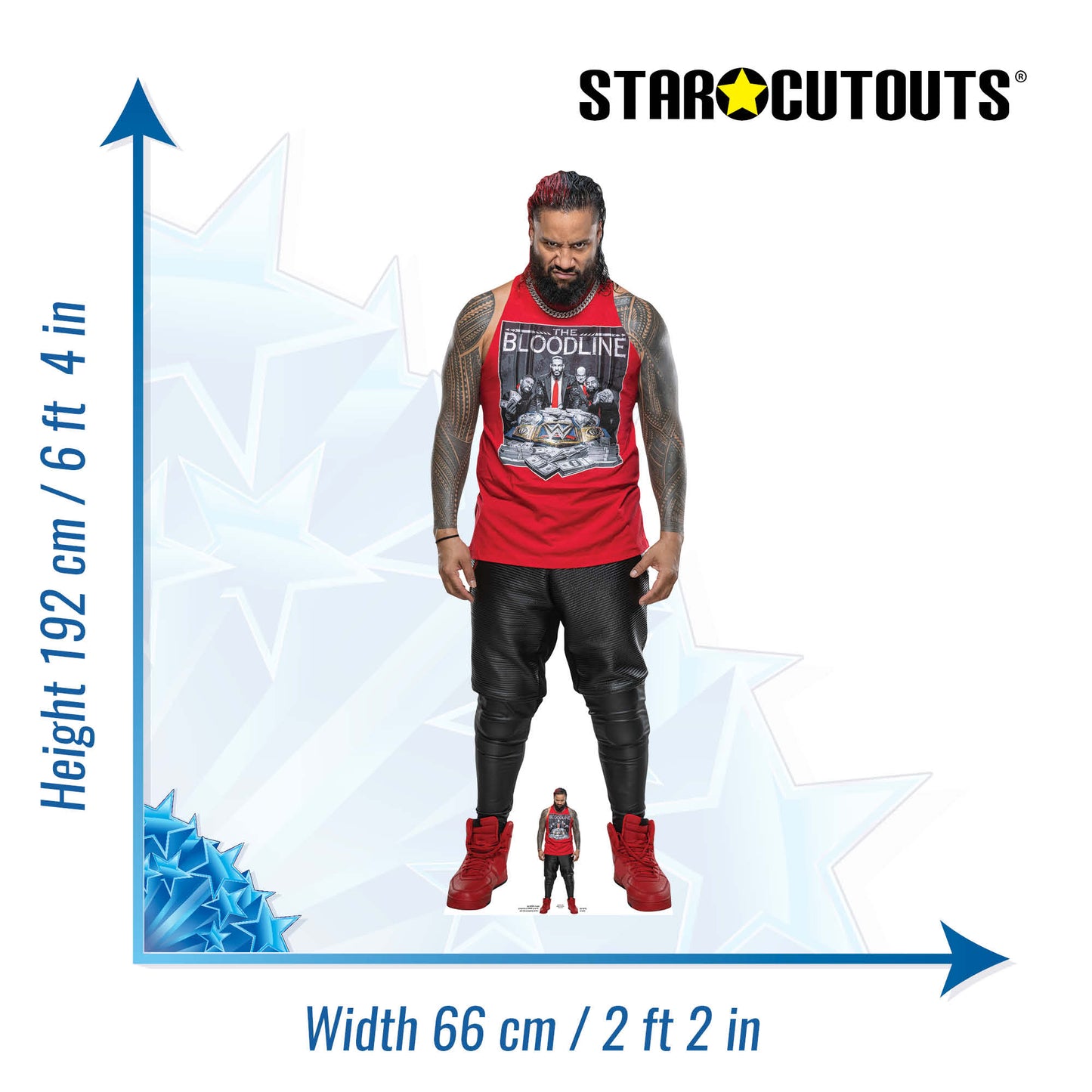 SC4167 Jimmy Uso WWE Cardboard Cut Out Height 192cm