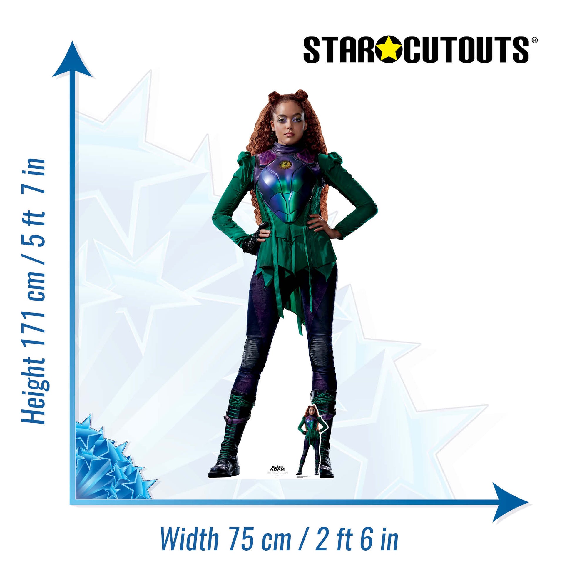 SC4172 Cyclone Quintessa Swindell Black Adam Cardboard Cut Out Height 171cm - Star Cutouts