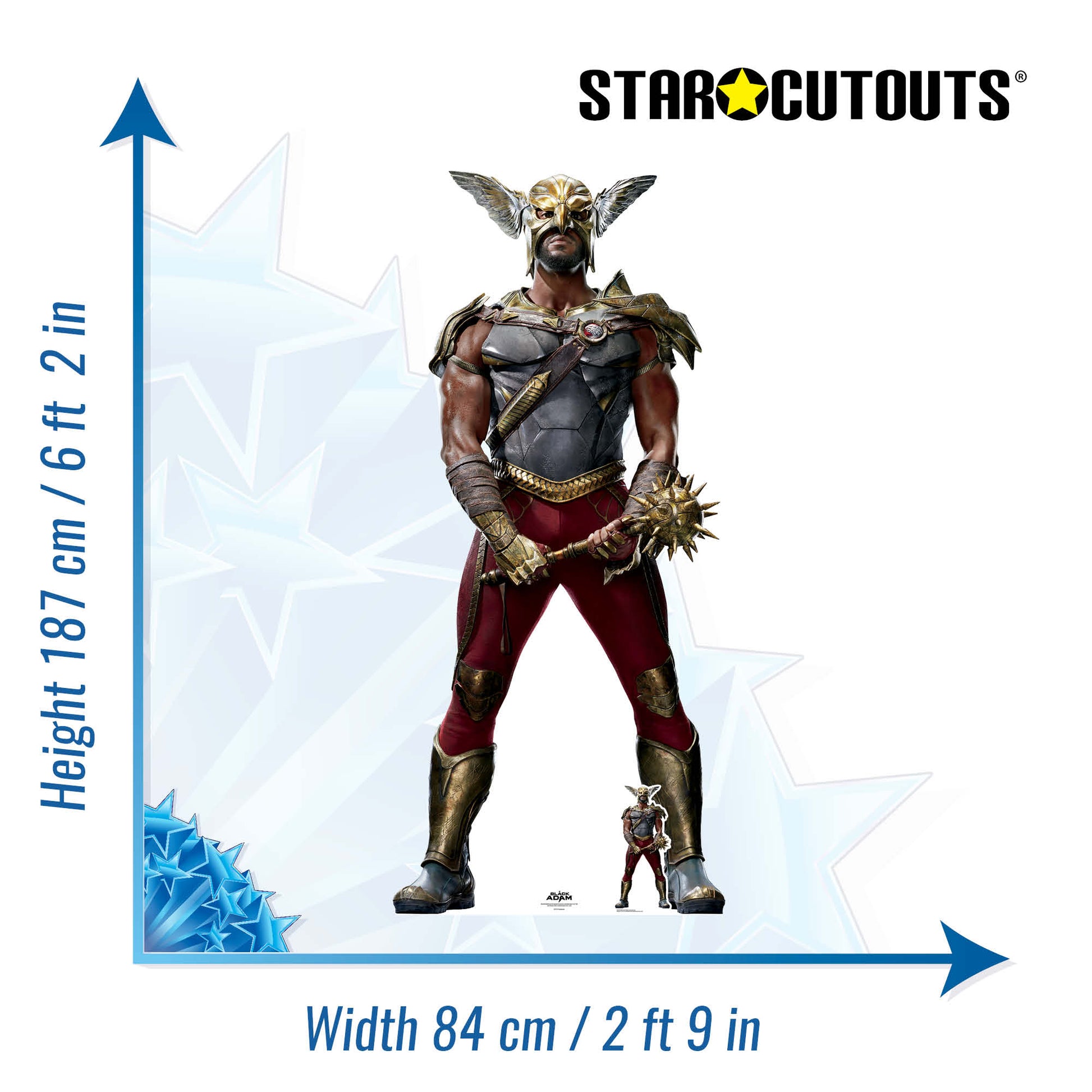 SC4175 Hawkman Aldis Hodge Black Adam Cardboard Cut Out Height 187cm - Star Cutouts