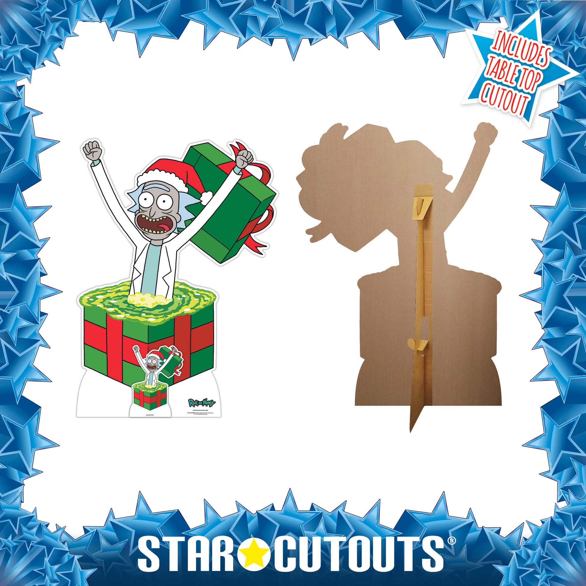 SC4178 Rick Christmas Surprise Rick And Morty Cardboard Cut Out Height – Star Cutouts sc4178-rick-christmas-surprise-rick-and-morty-cardboard-cut-out-height-star-cutouts