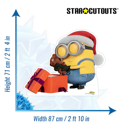 SC4182 Minion Bob Xmas Cardboard Cut Out Height 71cm - Star Cutouts