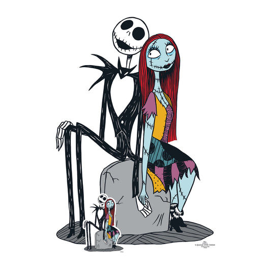 SC4184 Jack And Sally Nightmare Before Christmas Cardboard Cut Out Height 133cm