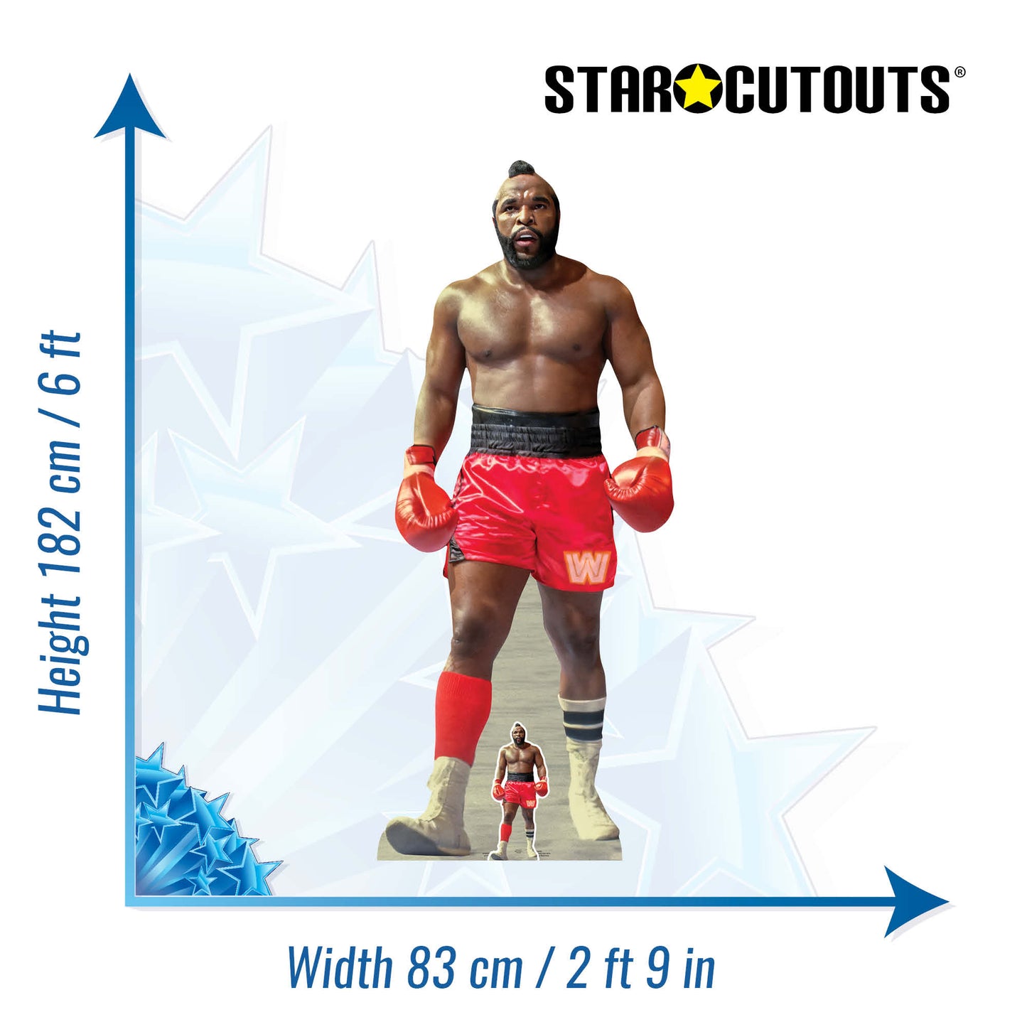 SC4187 Mr T WWE Cardboard Cut Out Height 182cm